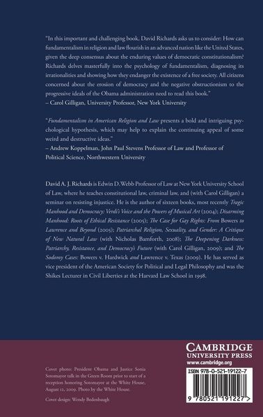 Produktbild: Fundamentalism in American Religion and Law
