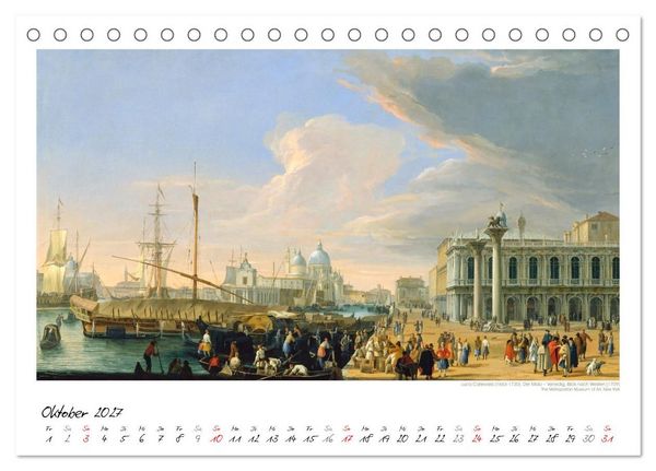 Produktbild: Venedig - Gem&auml;lde aus drei Jahrhunderten. Kunstkalender (Tischkalender 2027 DIN A5 quer), CALVENDO Monatskalender