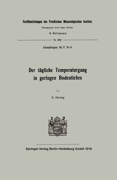 Produktbild: Der t&auml;gliche Temperaturgang in geringen Bodentiefen