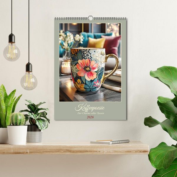 Produktbild: Kaffeepoesie. Der Charme edler Tassen (Wandkalender 2026 DIN A3 hoch), CALVENDO Monatskalender