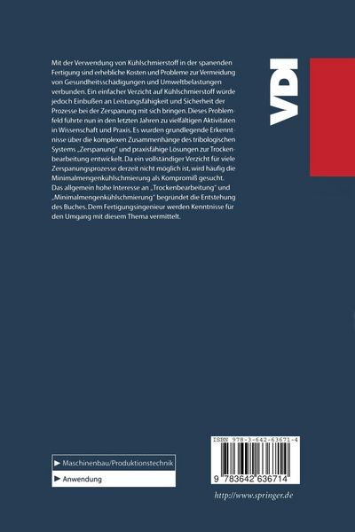 Produktbild: Trockenbearbeitung und Minimalmengenk&uuml;hlschmierung