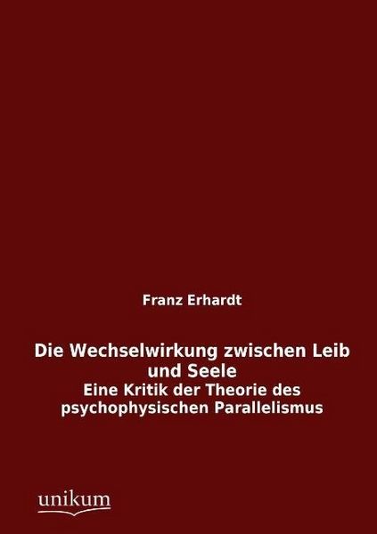 Produktbild: Erhardt, F: Wechselwirkung zwischen Leib und Seele