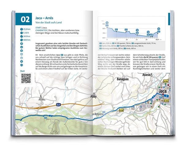 Produktbild: KOMPASS Wanderf&uuml;hrer Jakobsweg Spanien, Camino Franc&eacute;s. Von den Pyren&auml;en nach Santiago de Compostela und Fisterra, 46 Etappen mit Extra-Tourenkarte