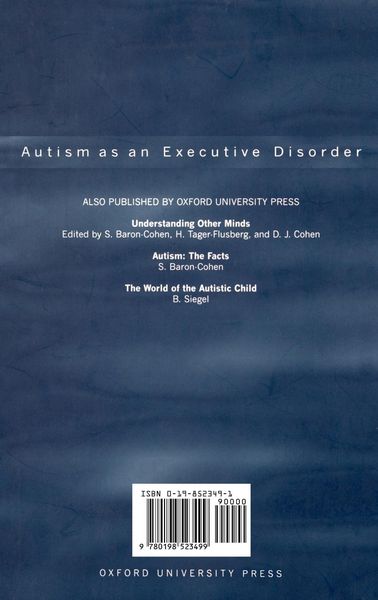 Produktbild: Autism as an Executive Disorder