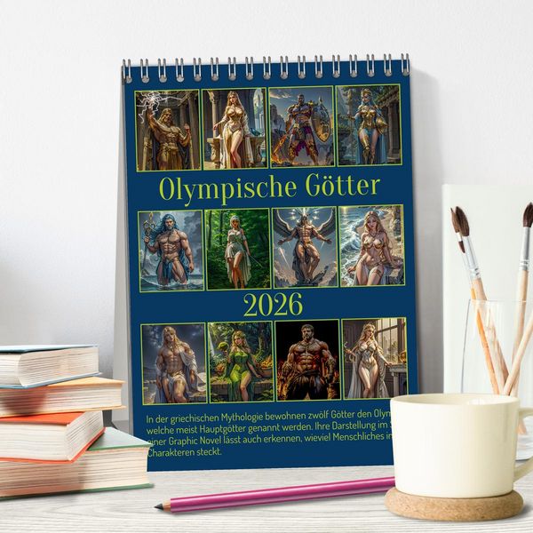 Produktbild: Olympische G&ouml;tter (Tischkalender 2026 DIN A5 hoch), CALVENDO Monatskalender