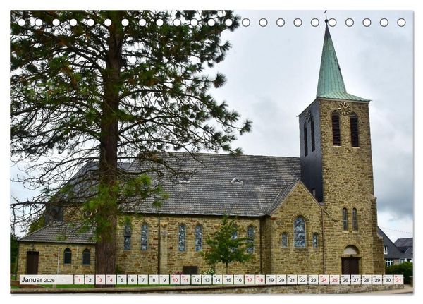 Produktbild: Kirchen und Kapellen rund um Simmerath (Tischkalender 2026 DIN A5 quer), CALVENDO Monatskalender