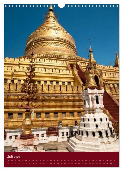 Produktbild: MYANMAR SPIRITUELL 2026 (Wandkalender 2026 DIN A3 hoch), CALVENDO Monatskalender