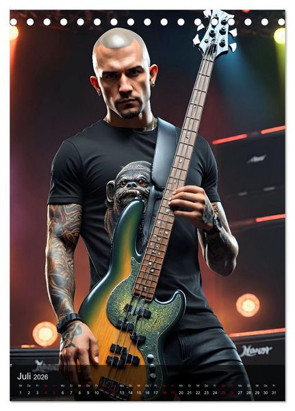 Produktbild: Rockstars - Live on Stage (Tischkalender 2026 DIN A5 hoch), CALVENDO Monatskalender