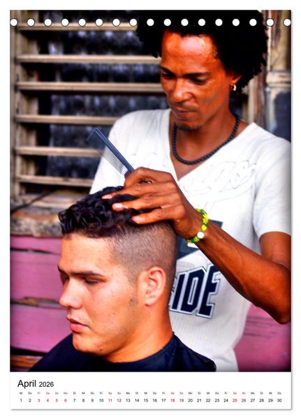 Produktbild: Cuba Coiffeur - Frisch frisiert in Havanna (Tischkalender 2026 DIN A5 hoch), CALVENDO Monatskalender