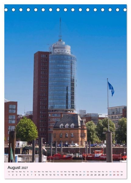 Produktbild: Hamburg - Life Along the Water (Desk Calendar 2027 DIN A5 portrait), CALVENDO 12 Month DeskCalendar