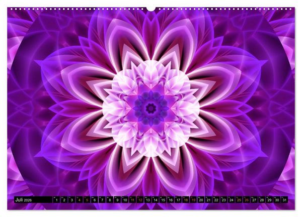 Produktbild: Energie - Mandalas, Spiritualit&auml;t durch die Farbe Lila (hochwertiger Premium Wandkalender 2026 DIN A2 quer), Kunstdruck in Hochglanz