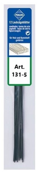 Produktbild: PEBARO 131-5 - Laubs&auml;gebl&auml;tter geh&auml;rtet, f&uuml;r Holz und Kunststoff, St&auml;rke 5, mittelgrob, 12 St&uuml;ck