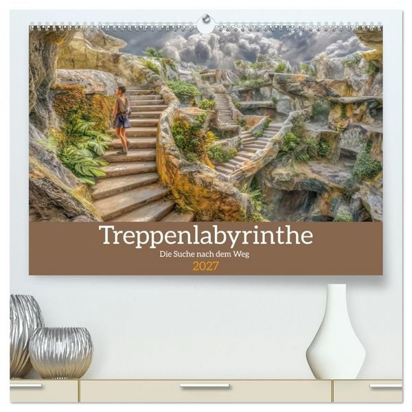 Produktbild: Treppenlabyrinthe &ndash; Die Suche nach dem Weg (hochwertiger Premium Wandkalender 2027 DIN A2 quer), Kunstdruck in Hochglanz