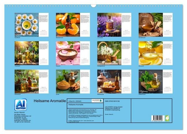 Produktbild: Heilsame Aroma&ouml;le (Wandkalender 2027 DIN A2 quer), CALVENDO Monatskalender