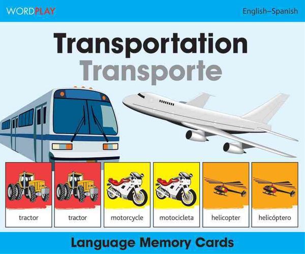 Wordplay Language Memory Cards-Transportation (English-Spanish)