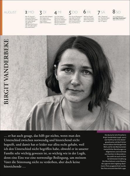 Produktbild: Der Literatur Kalender Wochenkalender 2027