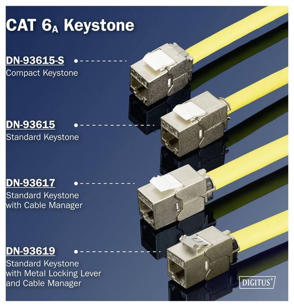 Produktbild: Digitus RJ45-Einbaumodul Keystone CAT 6a 1St.