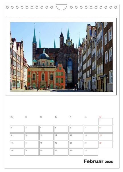 Produktbild: Danzig - Gdansk (Wandkalender 2026 DIN A4 hoch), CALVENDO Monatskalender