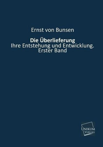 Produktbild: Bunsen, E: &Uuml;berlieferung