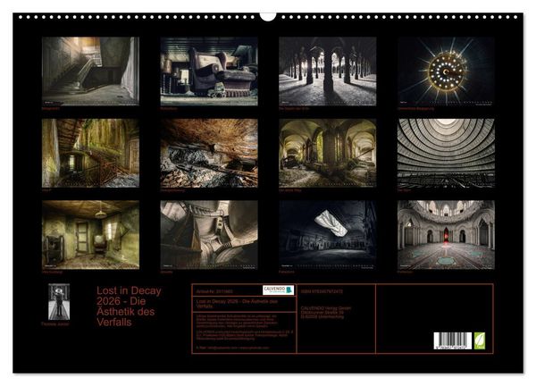 Produktbild: Lost in Decay 2026 - Die &Auml;sthetik des Verfalls (Wandkalender 2026 DIN A2 quer), CALVENDO Monatskalender