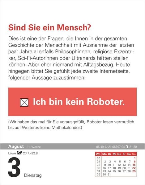 Produktbild: Der Mathematik-Kalender Tagesabrei&szlig;kalender 2027 - Nachts teile ich heimlich durch Null