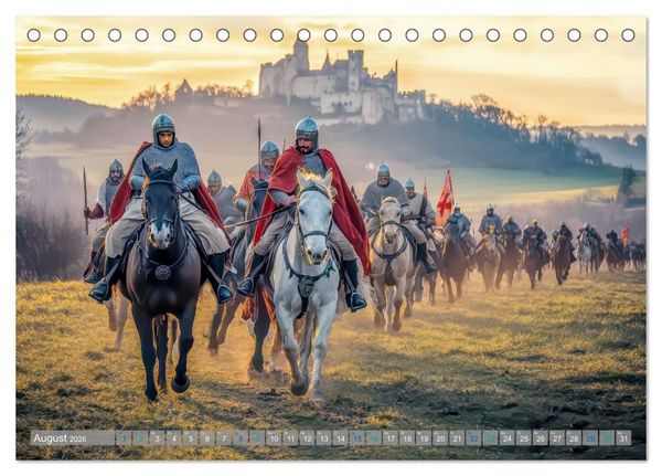 Produktbild: Tempelritter - Ein m&auml;chtiger Ritterorden (Tischkalender 2026 DIN A5 quer), CALVENDO Monatskalender