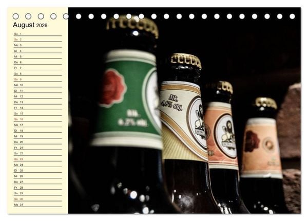 Produktbild: Bier. Die Kunst des Bierbrauens. Impressionen (Tischkalender 2026 DIN A5 quer), CALVENDO Monatskalender
