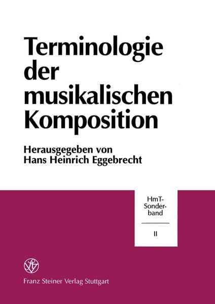 Produktbild: Terminologie der musikalischen Komposition