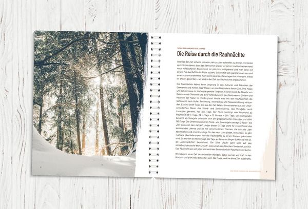 Produktbild: Die Rauhn&auml;chte - Im Fluss der Zeiten: Ein Workbook f&uuml;r die 12 heiligen N&auml;chte mit viel Raum f&uuml;r eigene Notizen
