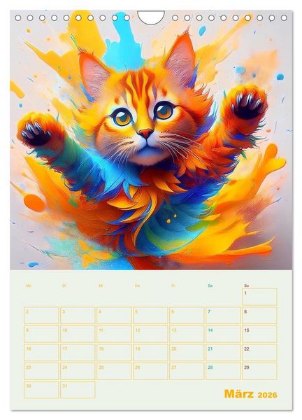 Produktbild: Tiere im Farbenrausch (Wandkalender 2026 DIN A4 hoch), CALVENDO Monatskalender