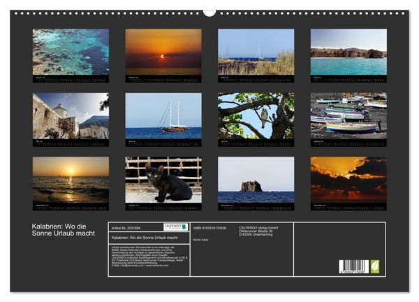Produktbild: Kalabrien: Wo die Sonne Urlaub macht (Wandkalender 2026 DIN A2 quer), CALVENDO Monatskalender