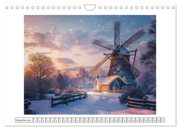 Produktbild: Im Reich der Windm&uuml;hlen (Wandkalender 2026 DIN A4 quer), CALVENDO Monatskalender