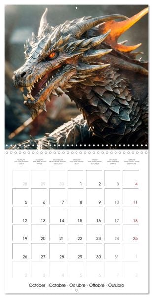 Produktbild: DRAGONS Wings of Power (Wall Calendar 2026 12 &times; 12 Inch) CALVENDO 12 Month Wall Calendar