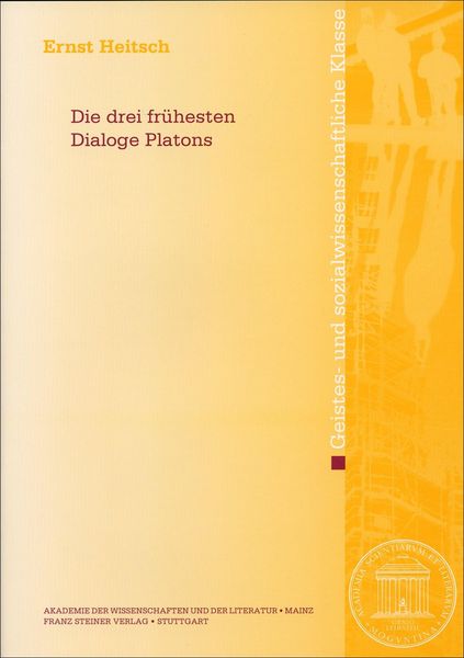 Produktbild: Die drei fr&uuml;hesten Dialoge Platons