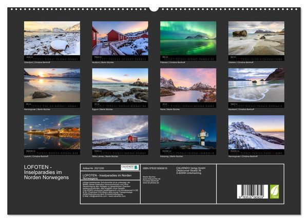 Produktbild: LOFOTEN - Inselparadies im Norden Norwegens (hochwertiger Premium Wandkalender 2026 DIN A2 quer), Kunstdruck in Hochglanz