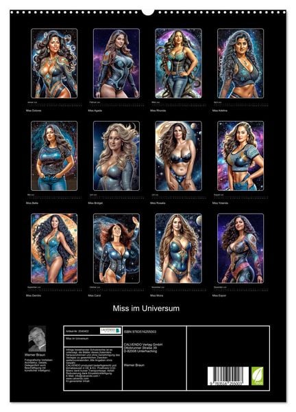 Produktbild: Miss im Universum (hochwertiger Premium Wandkalender 2026 DIN A2 hoch), Kunstdruck in Hochglanz