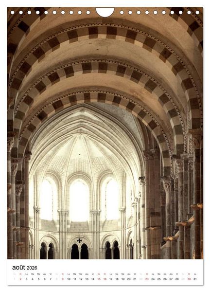 Produktbild: V&eacute;zelay en lumi&egrave;re (Calendrier mural 2026 DIN A4 horizontal), CALVENDO calendrier mensuel