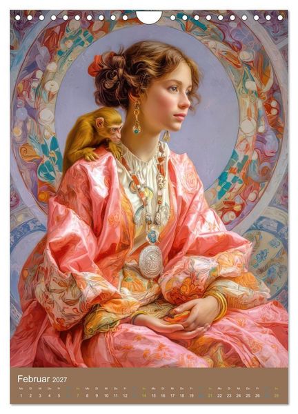 Produktbild: Frauen in Kost&uuml;men - Sinnliche Sch&ouml;nheit des Art Nouveau (Wandkalender 2027 DIN A4 hoch), CALVENDO Monatskalender