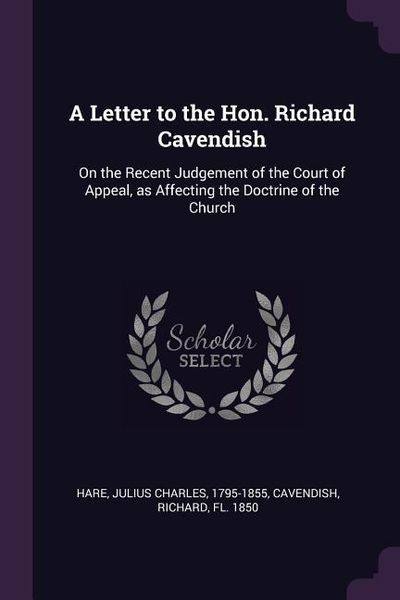Produktbild: A Letter to the Hon. Richard Cavendish