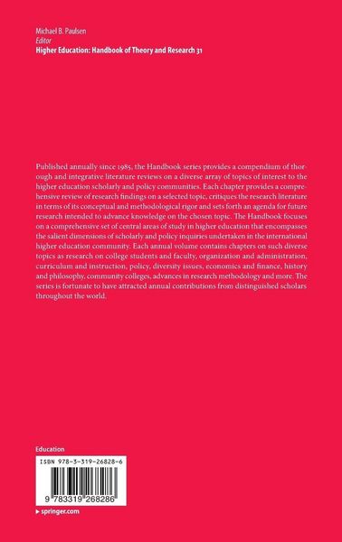 Produktbild: Higher Education: Handbook of Theory and Research