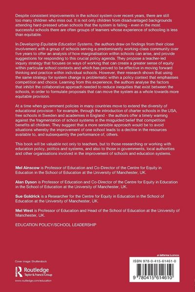 Produktbild: Developing Equitable Education Systems