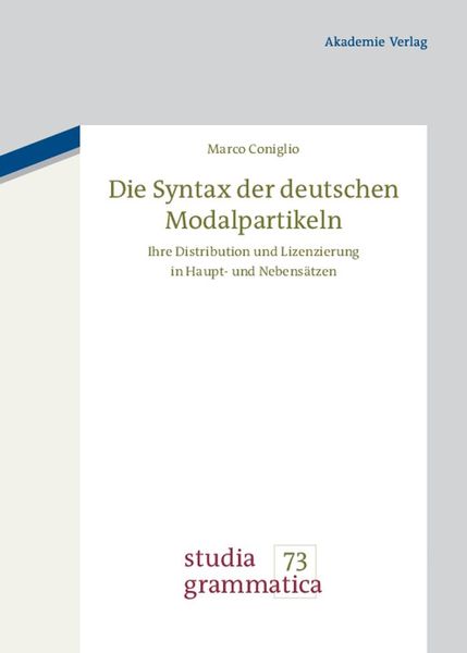Produktbild: Die Syntax der deutschen Modalpartikeln