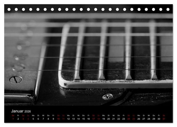 Produktbild: Regelwerke - Details alter E-Gitarren (Tischkalender 2026 DIN A5 quer), CALVENDO Monatskalender