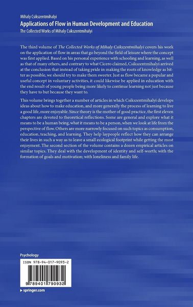 Produktbild: Applications of Flow in Human Development and Education