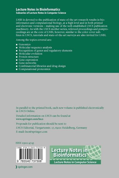 Produktbild: Advances in Bioinformatics and Computational Biology
