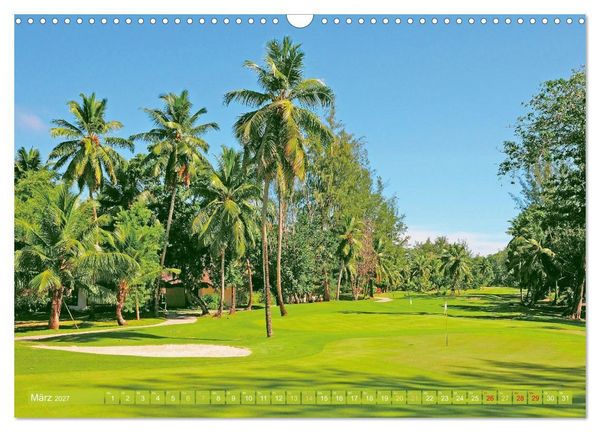 Produktbild: Golfparadiese der Welt (Wandkalender 2027 DIN A3 quer), CALVENDO Monatskalender