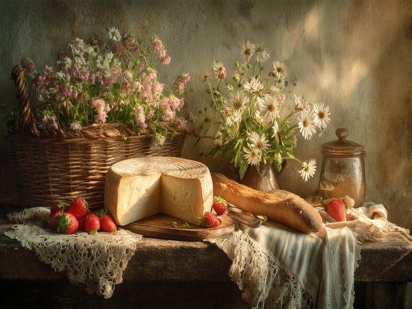 Produktbild: CALVENDO Puzzle Maiwiesen und Kr&auml;uterbrot, Fr&uuml;hling schmeckt nach Hoffnung | 1000 Teile Lege-Gr&ouml;&szlig;e 64x48cm Foto-Puzzle f&uuml;r gl&uuml;ckliche Stunden