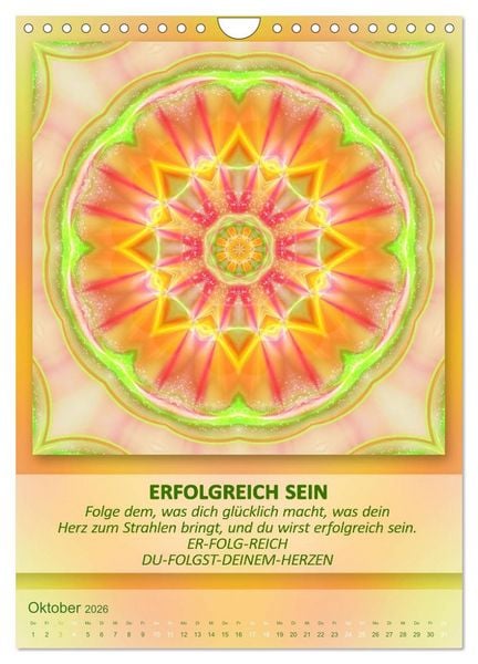 Produktbild: Light Energy Mandalas - Kalender - Vol. 1 (Wandkalender 2026 DIN A4 hoch), CALVENDO Monatskalender