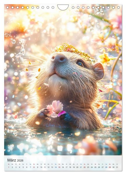 Produktbild: Capybara und Gem&uuml;tlichkeit (Wandkalender 2026 DIN A4 hoch), CALVENDO Monatskalender