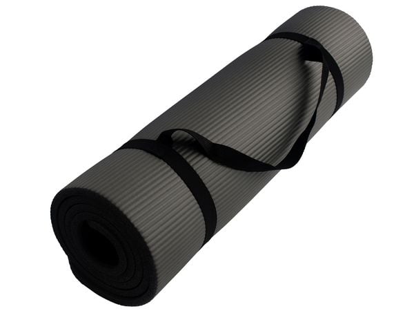 Produktbild: Schildkr&ouml;t 960261 - Fitnessmatte 10 mm, 183x61x1cm, mit Tragegurt, Syntetikkautschuk, grau